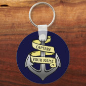 Der Kapitän Ihres Namens kann individuell eingeste Schlüsselanhänger (Rückseite)
