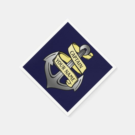 Der Kapitän Ihres Namens kann individuell eingeste Serviette (Ecke)