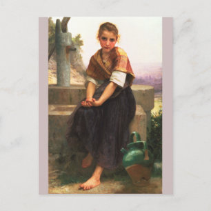 Der kaputte Pitcher von Bouguereau Postkarte