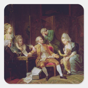 Der kaputte Vertrag Quadratischer Aufkleber