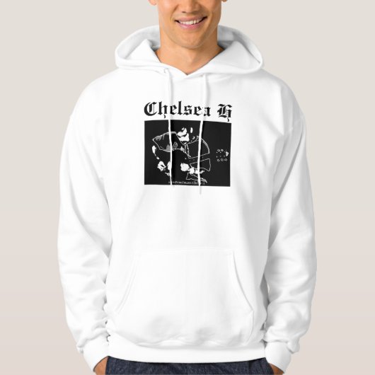 Der Kapuzenpulli der weißen Hoodie (Vorderseite)