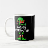 Der Karate Instructor Elf Weihnachten Matching Paj Kaffeetasse (Links)