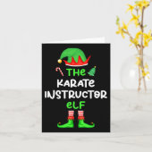 Der Karate Instructor Elf Weihnachten Matching Paj Karte (Gelbe Blume)