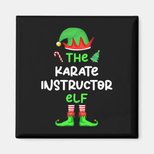 Der Karate-Lehrer-Elf-Weihnachts-Matching-Pyjama Magnet