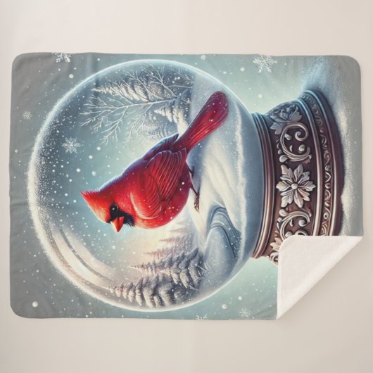 Der Kardinal des Winters Sherpadecke (Vorderseite (Horizontal))