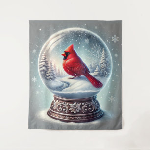 Der Kardinal des Winters Wandteppich