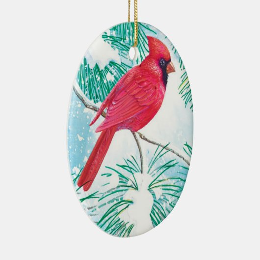 Der Kardinal - Keramik Ornament (Rechts)
