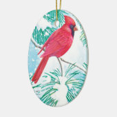 Der Kardinal - Keramik Ornament (Links)