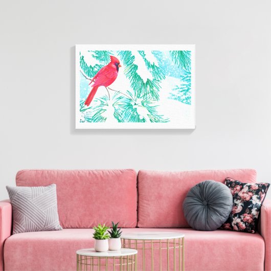 Der Kardinal - Leinwanddruck (Insitu (Wohnzimmer))