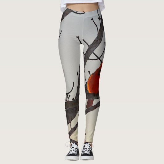 Der Kardinal morgens Leggings (Vorderseite)