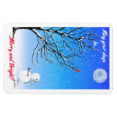 Der Kardinal und der Schneemann Magnet (Horizontal)