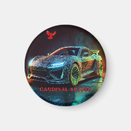 Der Kardinal XL5000 Elite-Sportwagen Magnet