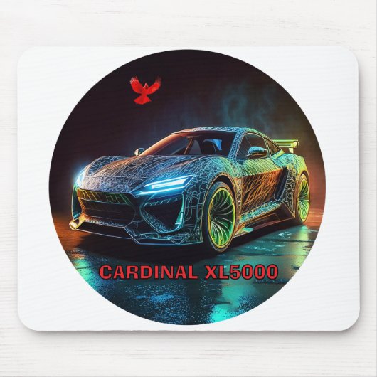 Der Kardinal XL5000 Elite-Sportwagen Mousepad (Vorne)