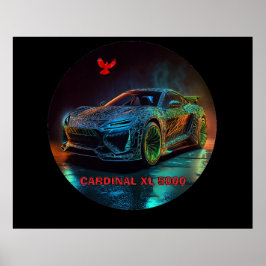 Der Kardinal XL5000 Elite-Sportwagen Poster