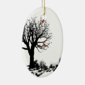 Der Kardinals-Baum Keramik Ornament (Rechts)