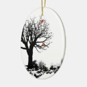 Der Kardinals-Baum Keramik Ornament (Links)