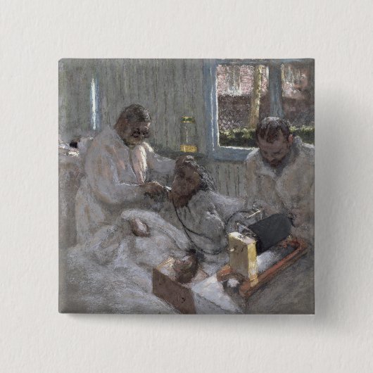 Der Kardiologe Henri Vaquez und seiner Button (Vorderseite)