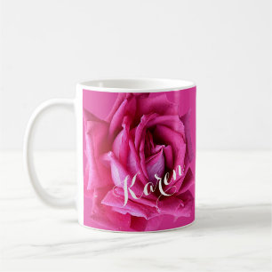 Der Karen-Name ist hübsch rosa niedlich Kaffeetasse