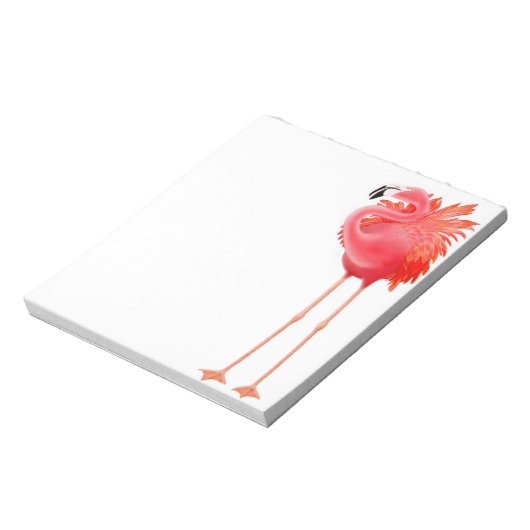 Der karibische rosa Flamingo Notepad Notizblock (Rotiert)