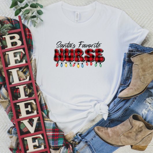 Der Karierte Lieblingsschwester des Weihnachtsmann T-Shirt