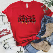 Der Karierte Lieblingsschwester des Weihnachtsmann T-Shirt