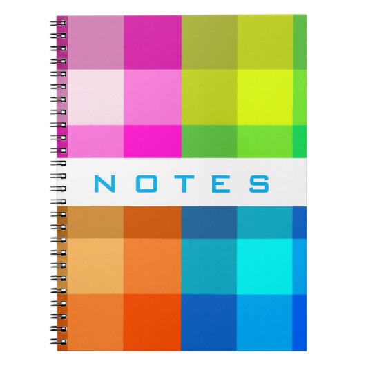 Der karierte Regenbogen fertigen mit Ihrem Notizblock (Vorderseite)