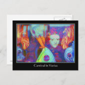 Der Karneval in Venedig - Die farbenfrohe Karneval Postkarte (Vorne/Hinten)
