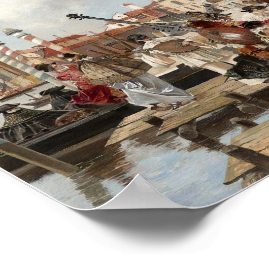 Der Karneval, Venedig Poster (Ecke)