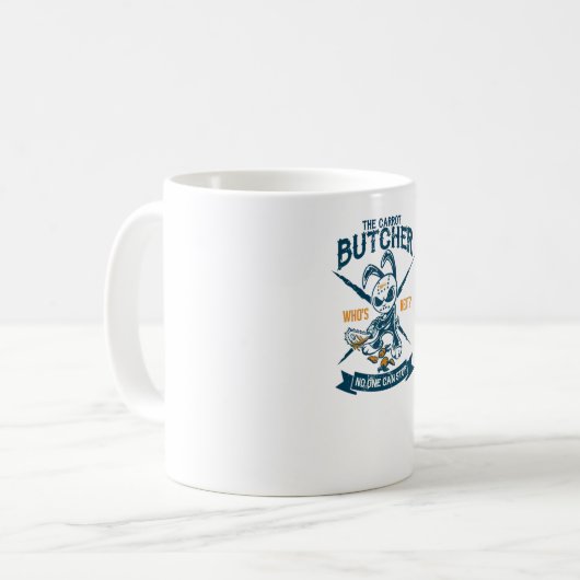 Der Karottenbutcher Kaffeetasse (Vorderseite Links)