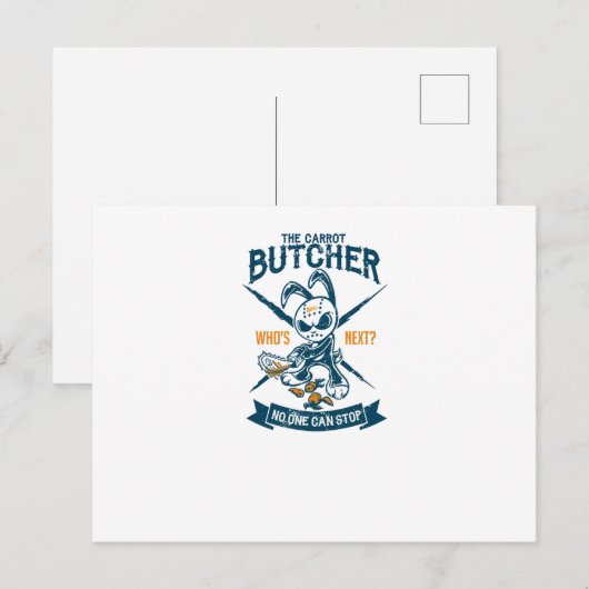 Der Karottenbutcher Postkarte (Vorne/Hinten)
