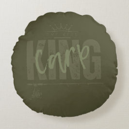 Der Karpfenkönig | Karpfenfischerei Rundes Kissen