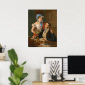 Der Kartograf Professor - Waldmüller Fine Art Poster (Heimbüro)