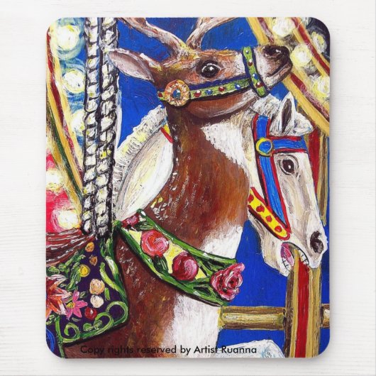 Der Karussell-Hirsch Mousepad (Vorne)