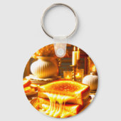 Der Käsehimmel: Das ultimative Komfortniveau Schlüsselanhänger (Vorderseite)