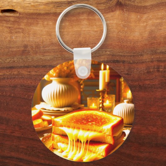 Der Käsehimmel: Das ultimative Komfortniveau Schlüsselanhänger (Vorderseite)