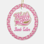 Der Kassierer-Geschenk-Verzierung der Welt beste Keramikornament (Links)