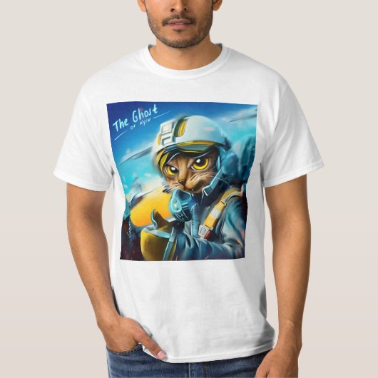 " Der Kat-Geist von Kiew Ukraine Design Unisex " T-Shirt (Vorderseite)