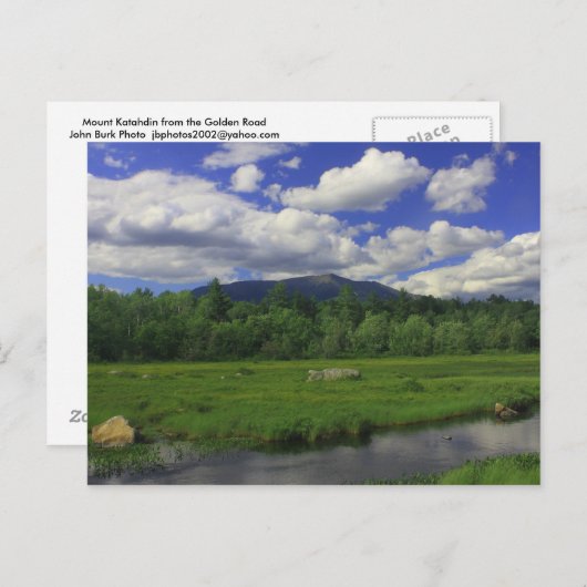 Der Katahdin-Berg Postkarte (Vorne/Hinten)