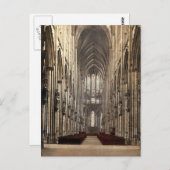 Der Kathedraleninnenraum, Köln, der Rhein, deutsch Postkarte (Vorne/Hinten)