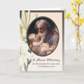 Der katholische St. Joseph Beileid Mass Angebot Karte (Gelbe Blume)