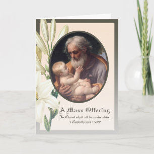 Der katholische St. Joseph Beileid Mass Angebot Karte