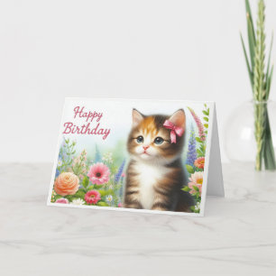Der Katze herzlichen Glückwunsch zum Geburtstag Feiertagskarte