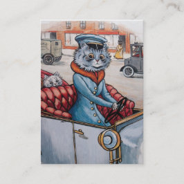 Der Katzen-Fahrer - doppelseitig Visitenkarte