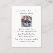 Der Katzen-Fahrer - doppelseitig Visitenkarte (Rückseite)