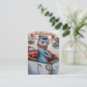 Der Katzen-Fahrer - doppelseitig Visitenkarte (Stehend Vorderseite)