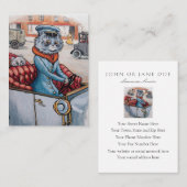 Der Katzen-Fahrer - doppelseitig Visitenkarte (Vorne/Hinten)