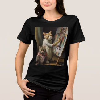 Der Katzenkünstler Tri-Blend Shirt