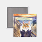 Der Katzenvormagnet, Edvard Munch ist der Schrei Magnet (Vorderseite/Rückseite)
