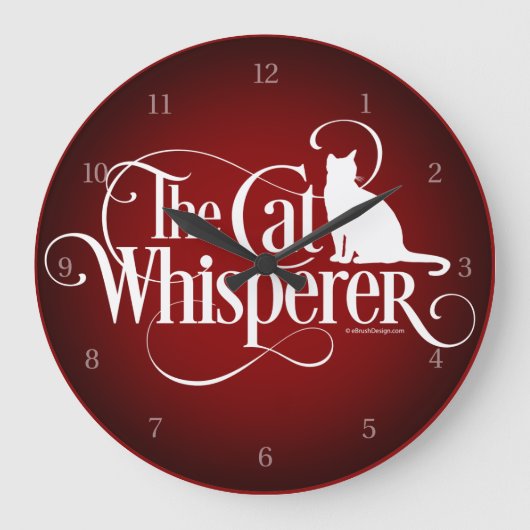Der KatzeWhisperer Große Wanduhr (Vorderseite)