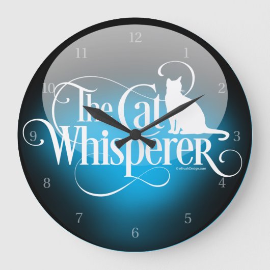 Der KatzeWhisperer Große Wanduhr (Vorderseite)